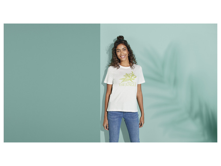 Gehe zu Vollbildansicht: esmara® Damen T-Shirt, tailliert geschnitten, mit Print - Bild 11