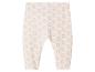 Weiße Baby-Leggings mit rosa Blumenmuster