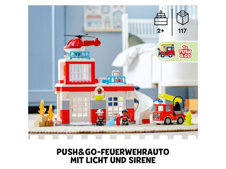 Gehe zu Vollbildansicht: LEGO® DUPLO® 10970 »Feuerwehrwache mit Hubschrauber« - Bild 11