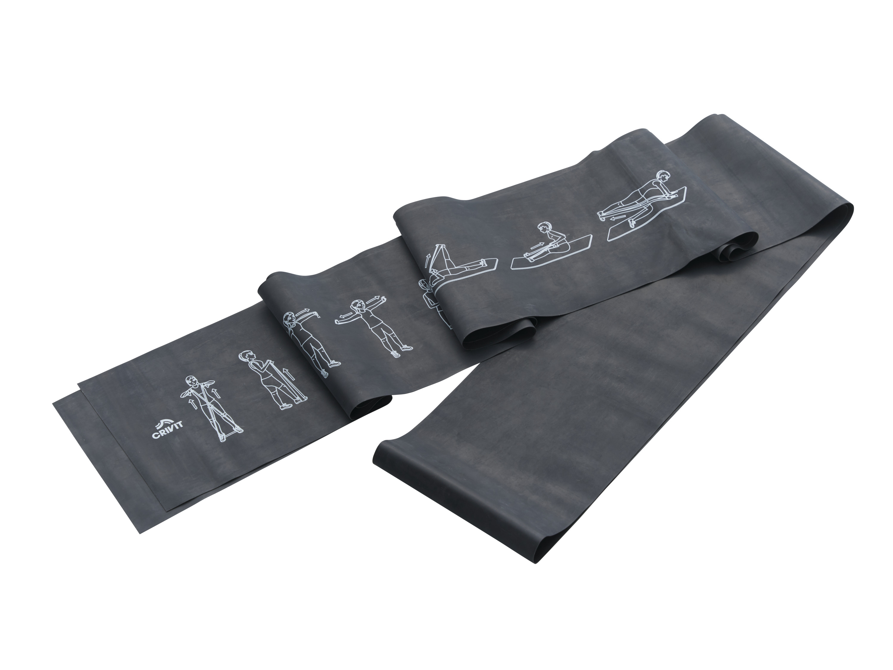 Thumbnail - CRIVIT Fitnessbänder, 4-teilig (dunkelgrau/schwarz)