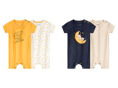 LUPILU® Baby Jungen Pyjama, 2 Stück, aus reiner Bio-Baumwolle