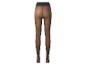 Schwarze Strumpfhose mit Herzen, Rückansicht.