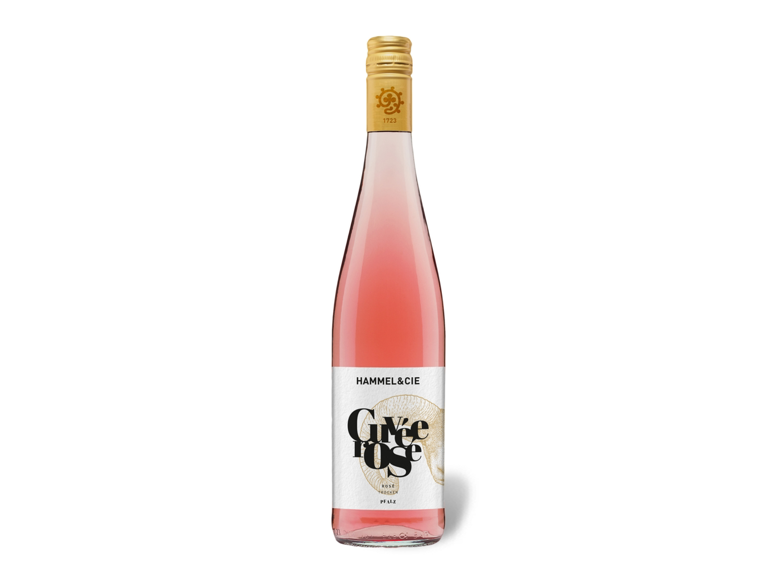 Lidl Wein-Angebot - HAMMEL & CIE Cuvée Rosé Pfalz QbA feinherb, Roséwein 2025 - Mindestbestellmenge 6