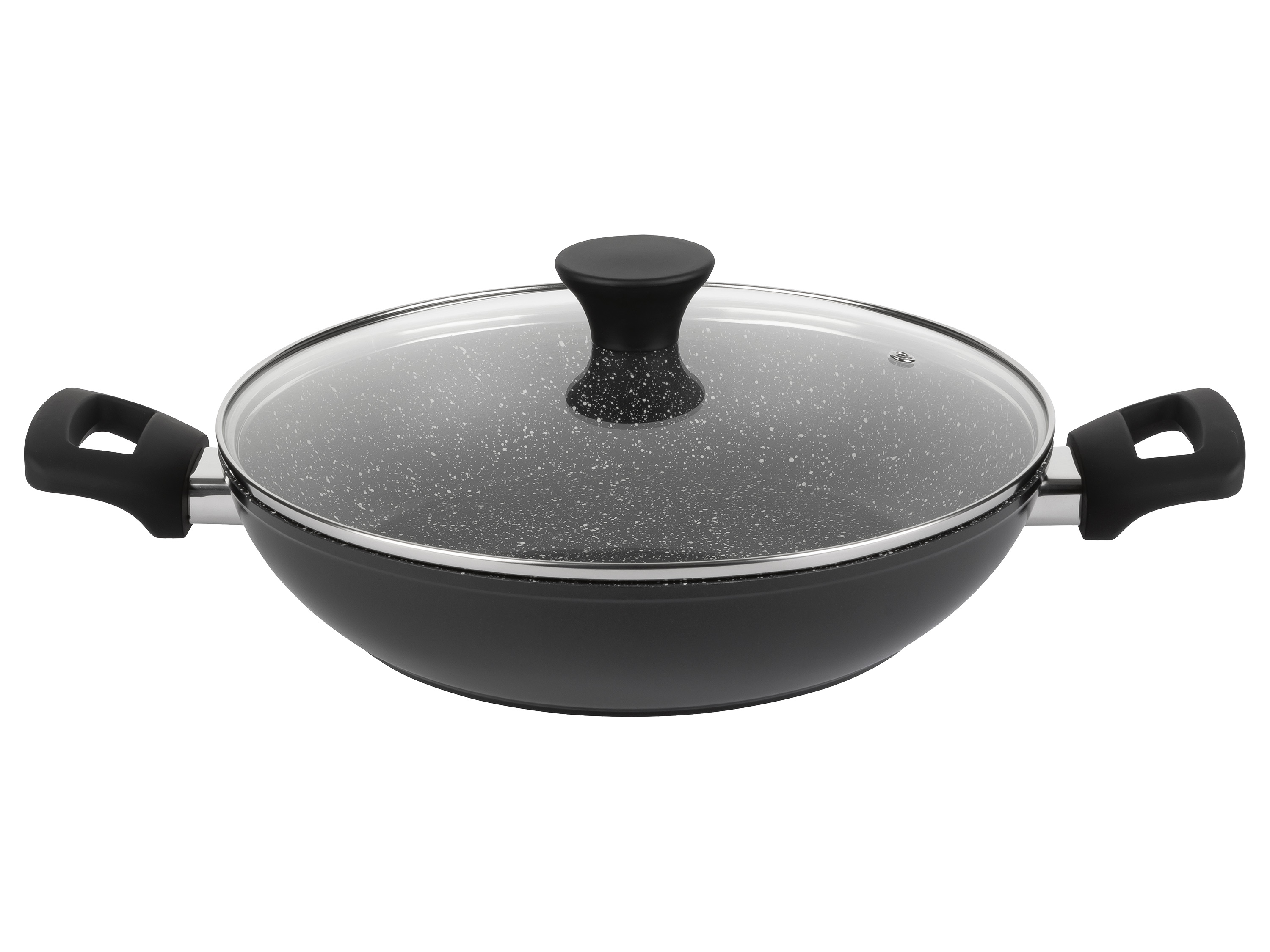 ERNESTO® Servierpfanne Alu 28 cm mit Deckel (Schwarz) | 04055334952378