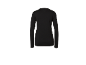 Schwarzes Damen-Langarmshirt, Rückansicht.