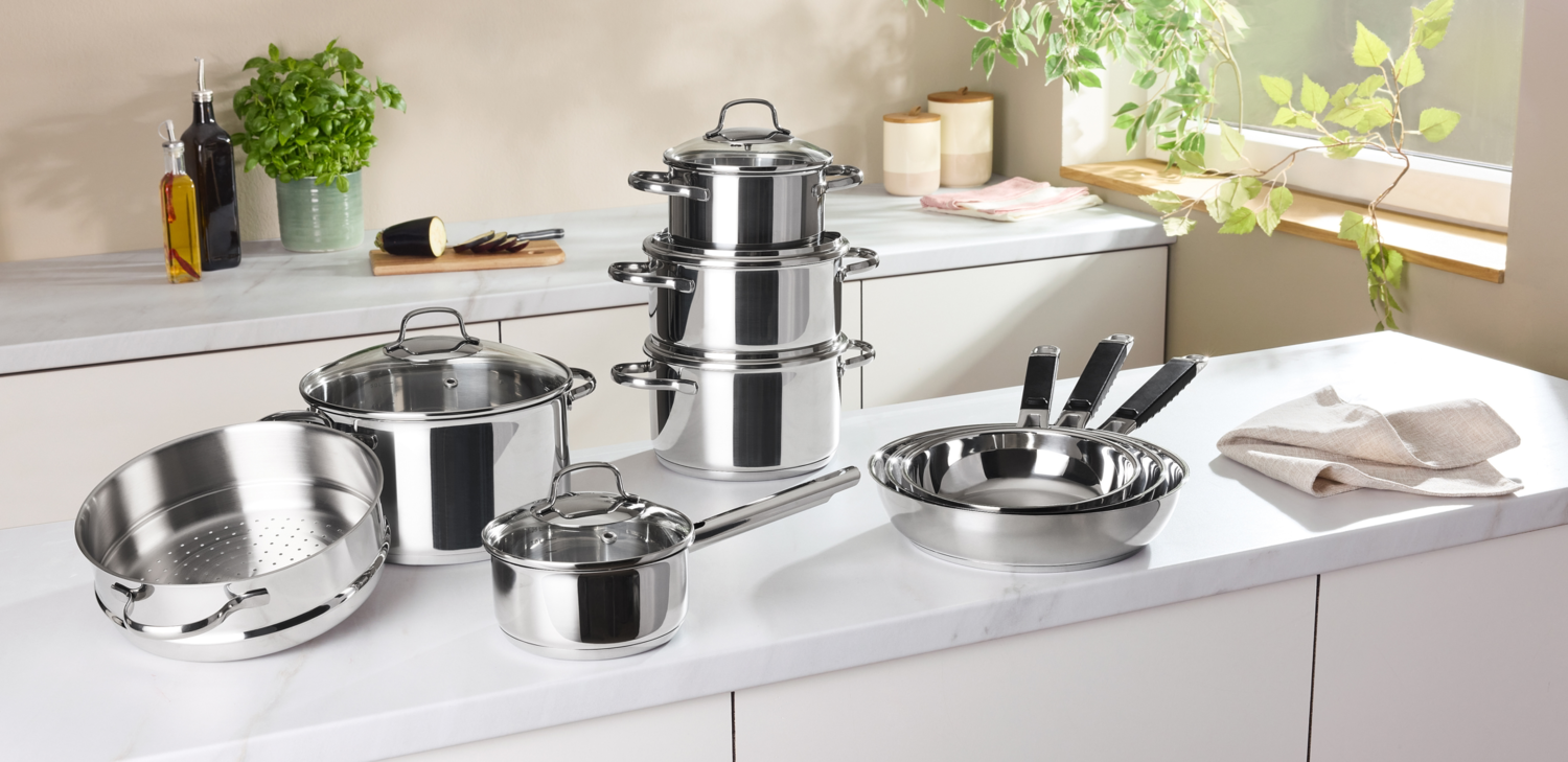 SILVERCREST® Edelstahl-Kochgeschirr-Set, 9-tlg. – Bild 2 von 4