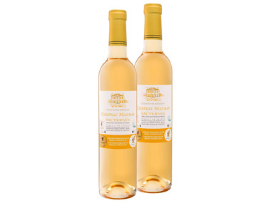 2er Weinpaket Château Mauras Sauternes AOC süß vegan 0,5-l-Flasche, Süßwein