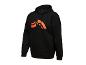 Schwarzer Crivit Hoodie mit orangefarbenem Logo.