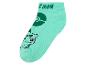 Pokémon Socken: hellgrünes Design mit Pokéball und Bisasam.