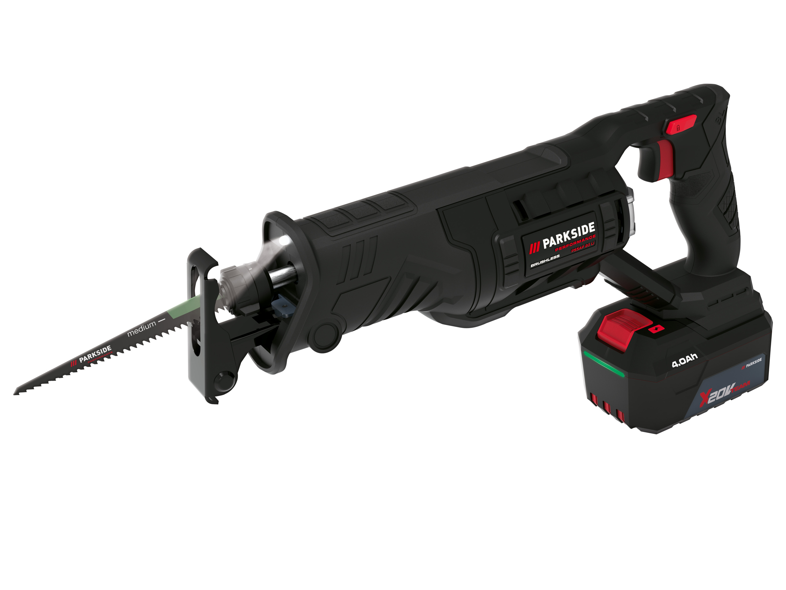 Thumbnail - PARKSIDE PERFORMANCE® 20 V Akku-Säbelsäge-Starterset »PSSAP 20-Li E5«, mit Akku und Ladegerät