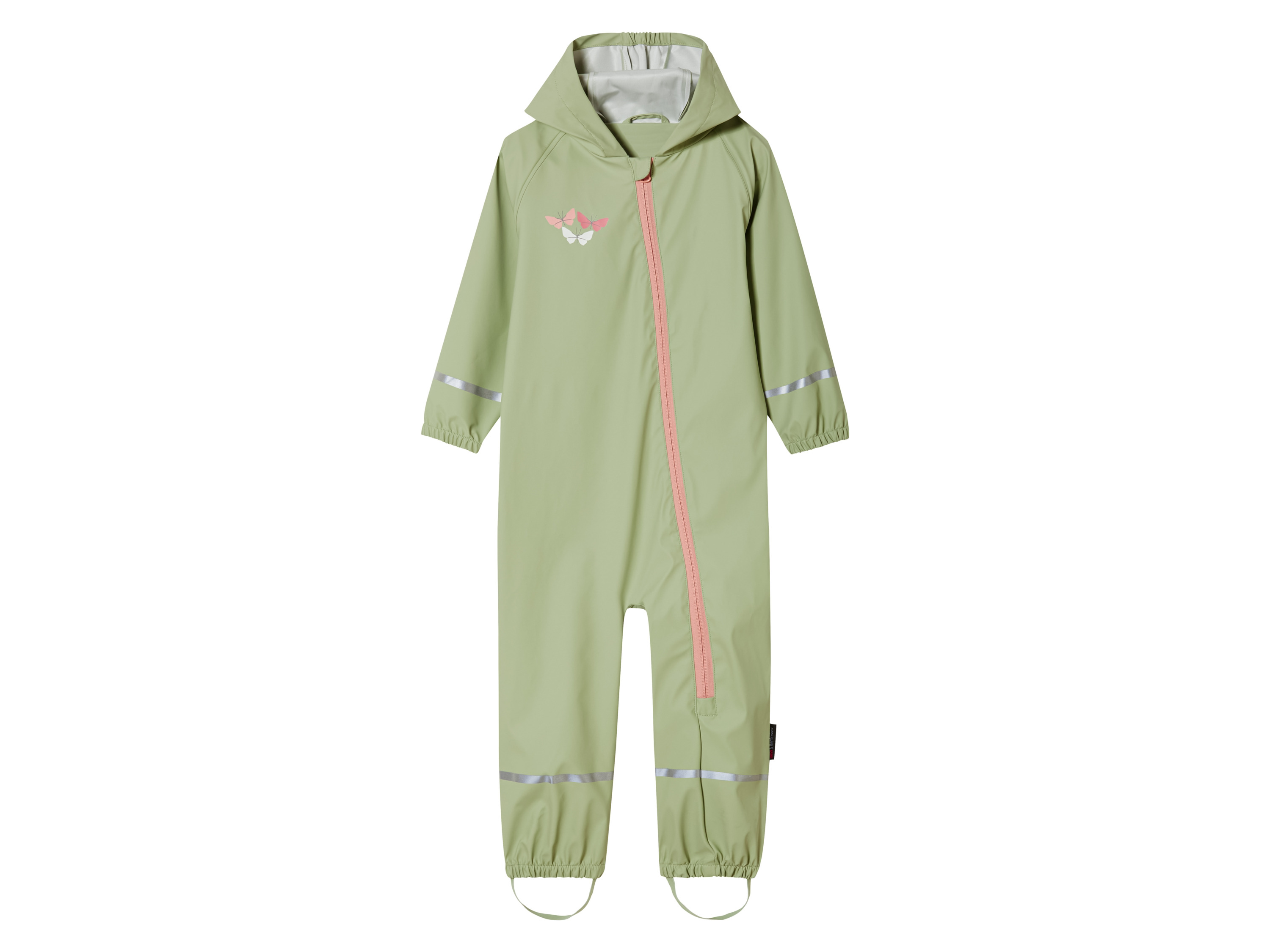 lupilu® Baby Kleinkinder Mädchen Overall (Grün, 110/116)““ | rosa Muster: – Detail: mit reflektierenden Deko-Elementen aus 3M Scotchlite Kapuze mit Teilgummizug sowie Gummizug an Ärmel- und Beinsaum