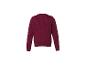 LUPILU® Premium Kinder Strickjacke: bordeauxfarbener gerippter Strickpullover für Kinder, Rückansicht.