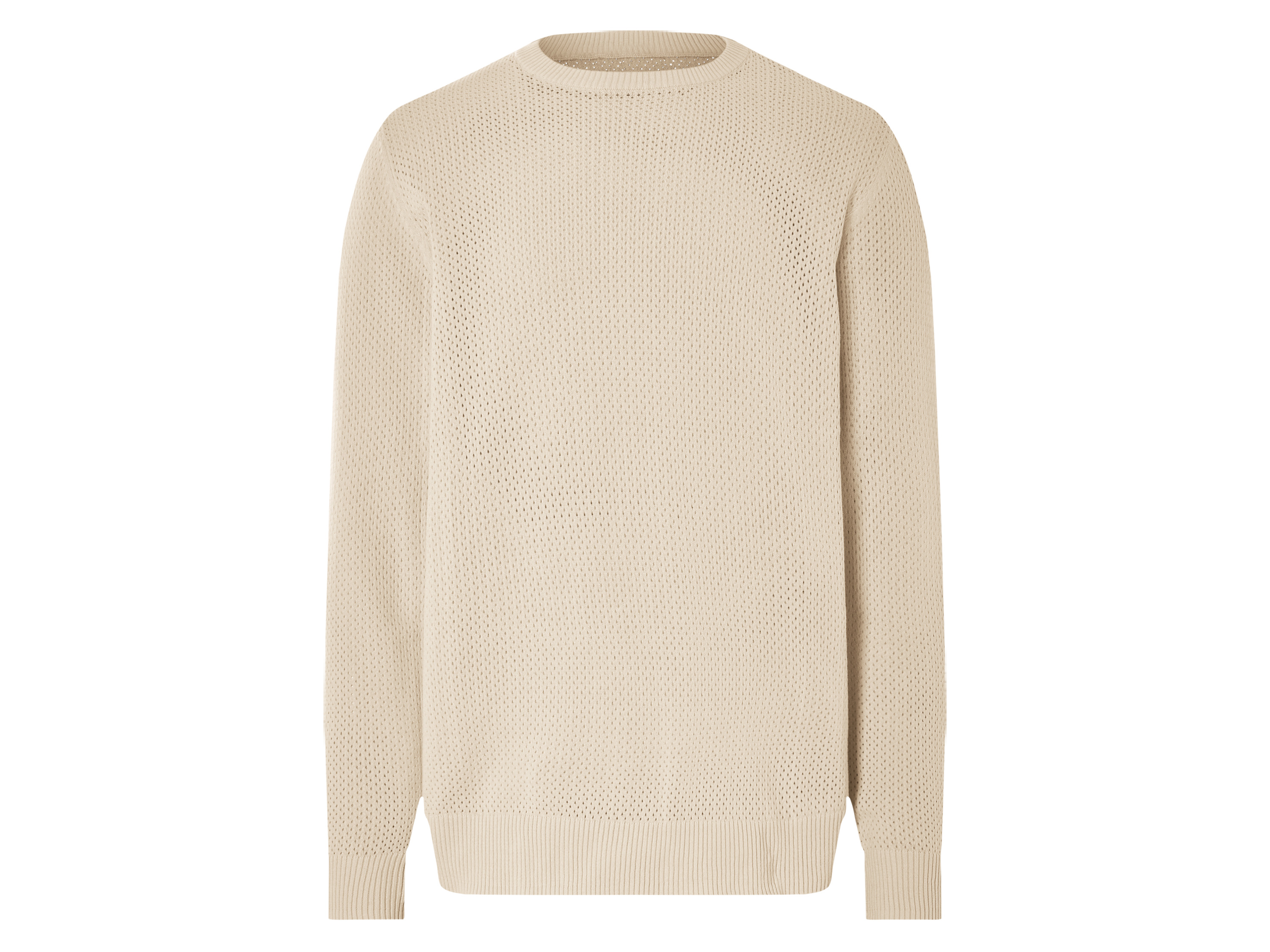 LIVERGY® Herren Strickpullover Struktur (Weiß, XXL (60/62))““ | weiß Muster: – Detail: Bündchen an Kragen, Ärmeln und Saum, weiche Lochstrick-Qualität Schnitt: leger Ausschnitt: Rundhalsausschnitt Material: Baumwolle Pflegehinweis: waschen bei max. 30 °C Feinwäsche/Wollwäsche nicht bleichen nicht im Wäschetrockner trocknen bügeln bis 110 °C Stufe 1. Kein Bügeln mit Dampf nicht trockenreinigen Größe: S 44/46 – XXL 60/62 Meine Lidl-Größe – so einfach gehts Deine Größe findest du in der Lidl-Größentabelle . Oeko-Tex® Standard 100 Geprüft auf Schadstoffe Zertifizierungsnummer: 13.0.30503 Hohenstein Htti Standard 100 by Oeko-Tex® ist die weltweit bekannteste, unabhängige Zertifizierung schadstoffgeprüfter Textil- und Lederprodukte aller Art – vom Garn und den Stoffen bis hin zum gebrauchsfertigen Artikel. Das Label bestätigt