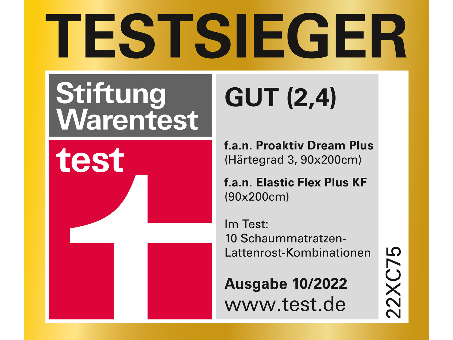 f.a.n. Set aus Matratze »Proaktiv Dream Plus« und Latt…