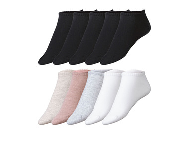 esmara® Damen Sneakersocken, 5 Paar, mit hohem Baumwollanteil