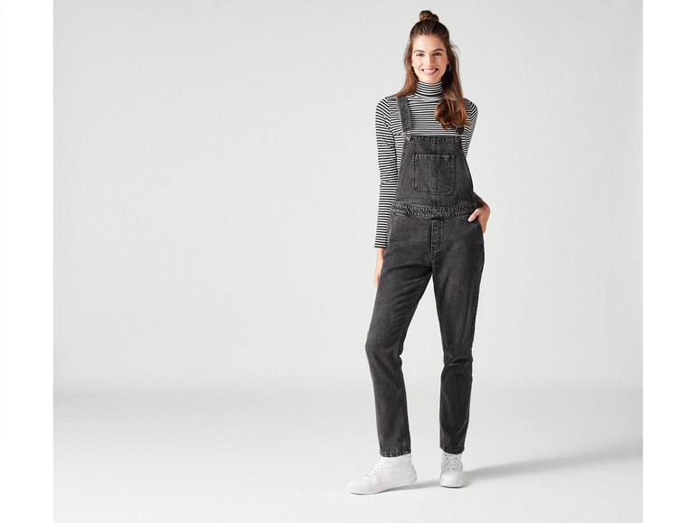 Gehe zu Vollbildansicht: esmara® Damen Jeans Latzhose aus reiner Baumwolle - Bild 6