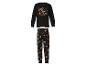 Schwarzer Kinder-Halloween-Pyjama mit „Spooky-saurus“-Aufdruck und Dinosaurierskelett.