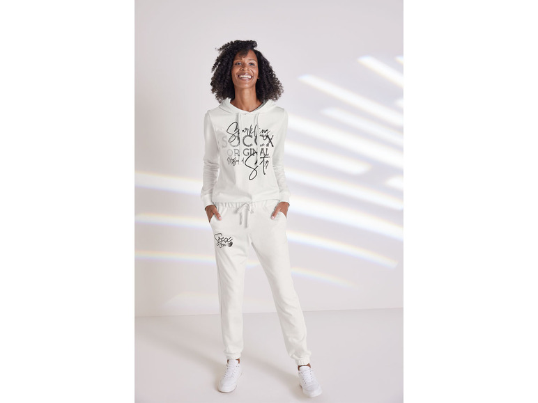 Gehe zu Vollbildansicht: Soccx Damen Sweatshirt mit großem Glitterdruck - Bild 6