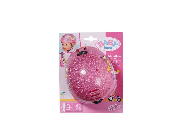 BABY born glitzernder pinker Fahrradhelm für 43 cm Puppen