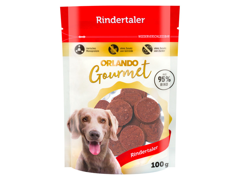 Gehe zu Vollbildansicht: ORLANDO Gourmet Hundesnack Rindertaler, 4 x 100 g - Bild 2