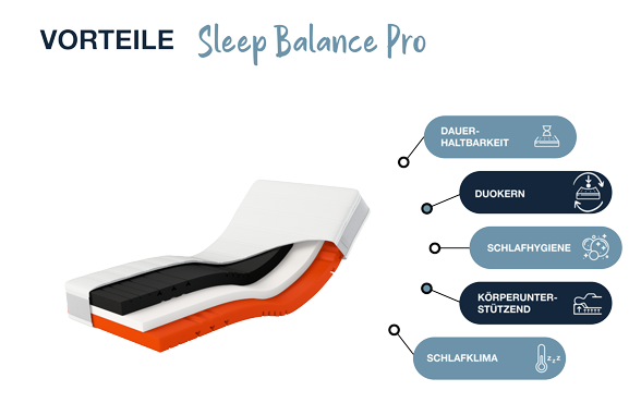 Hn8 Schlafsysteme 7-Zonen Kaltschaum-Matratze Sleep Balance Pro