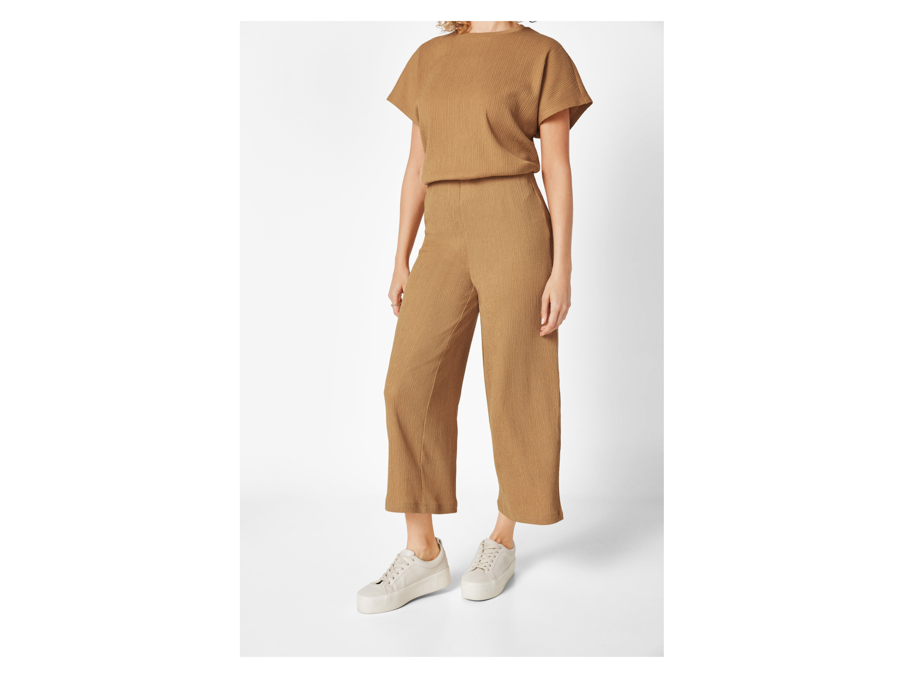 ESMARA® Damen Hose Wide Leg 7/8 (Braun, S (36/38)) – Bild 2 von 4