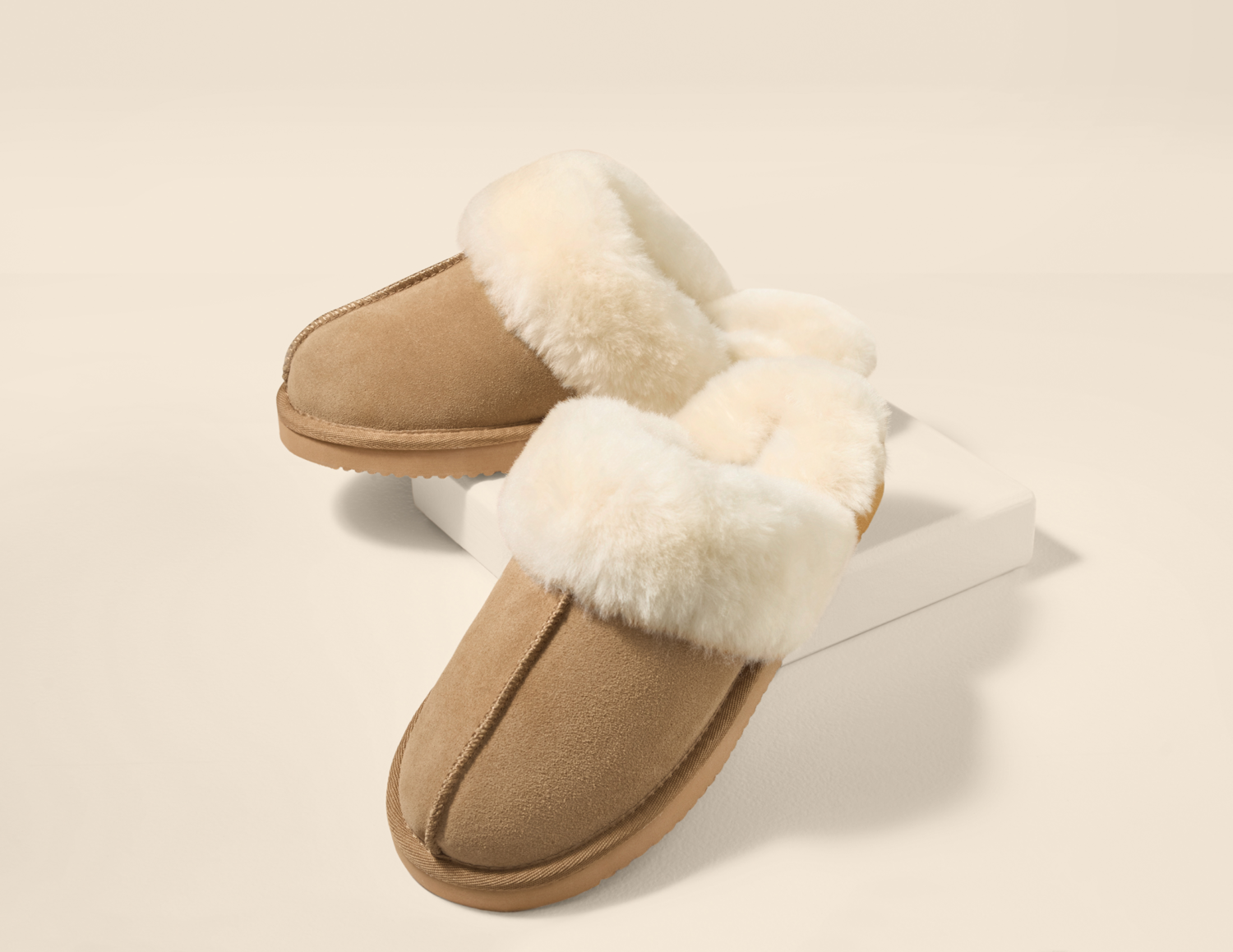 ESMARA® Damen Premium Lammfellhausschuhe (Braun, 41) – Bild 3 von 4