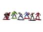 Set aus sechs Superhelden-Figuren, darunter Thor, Hulk, Hawkeye, Captain America, Black Widow und Iron Man.