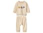 Beiges Baby-Set mit Sweatshirt und Hose, mit Tiermotiven