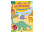 Ein Mal- und Rätselblock über Dinosaurier mit über 30 Stickern.