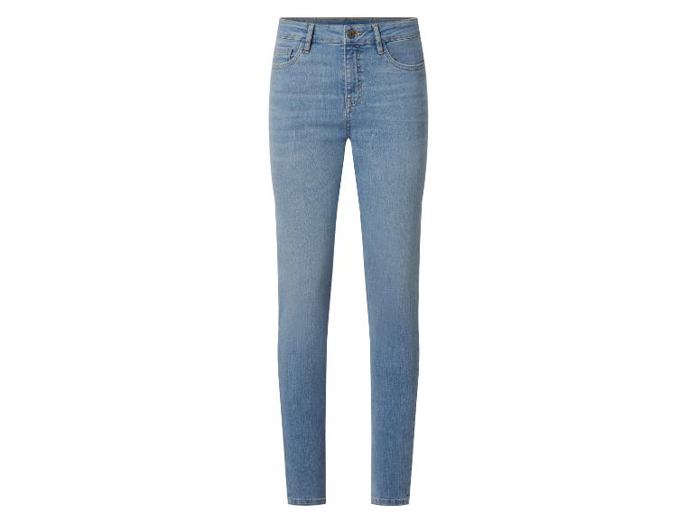 Hellblaue High-Waist Damenjeans.