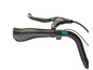 Ein Tektro-Bremshebel und ein Lenker für ein Fahrrad.
