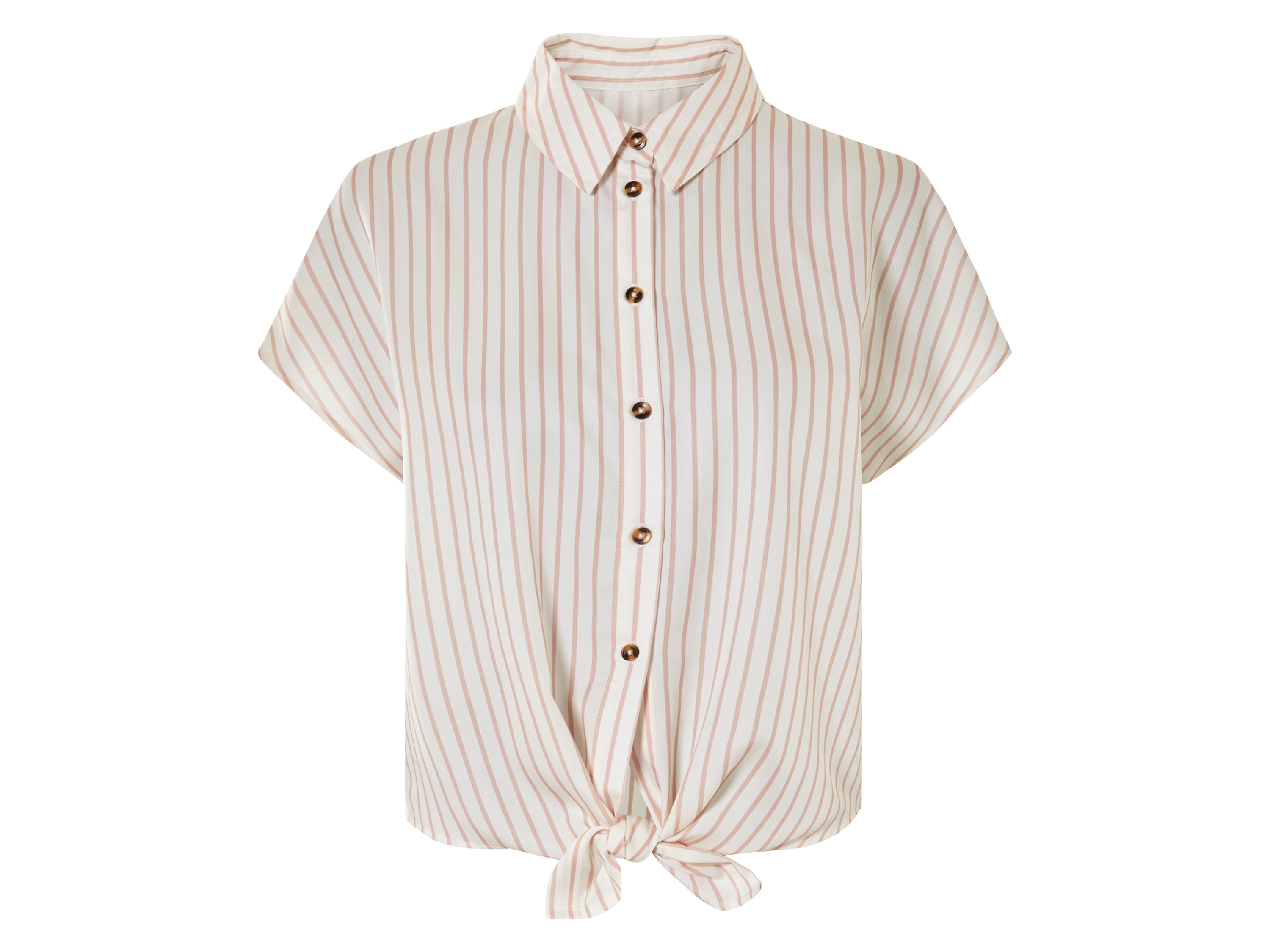 esmara® Damen Wickelbluse (Weiß/Rosa, 46)““ | schwarz