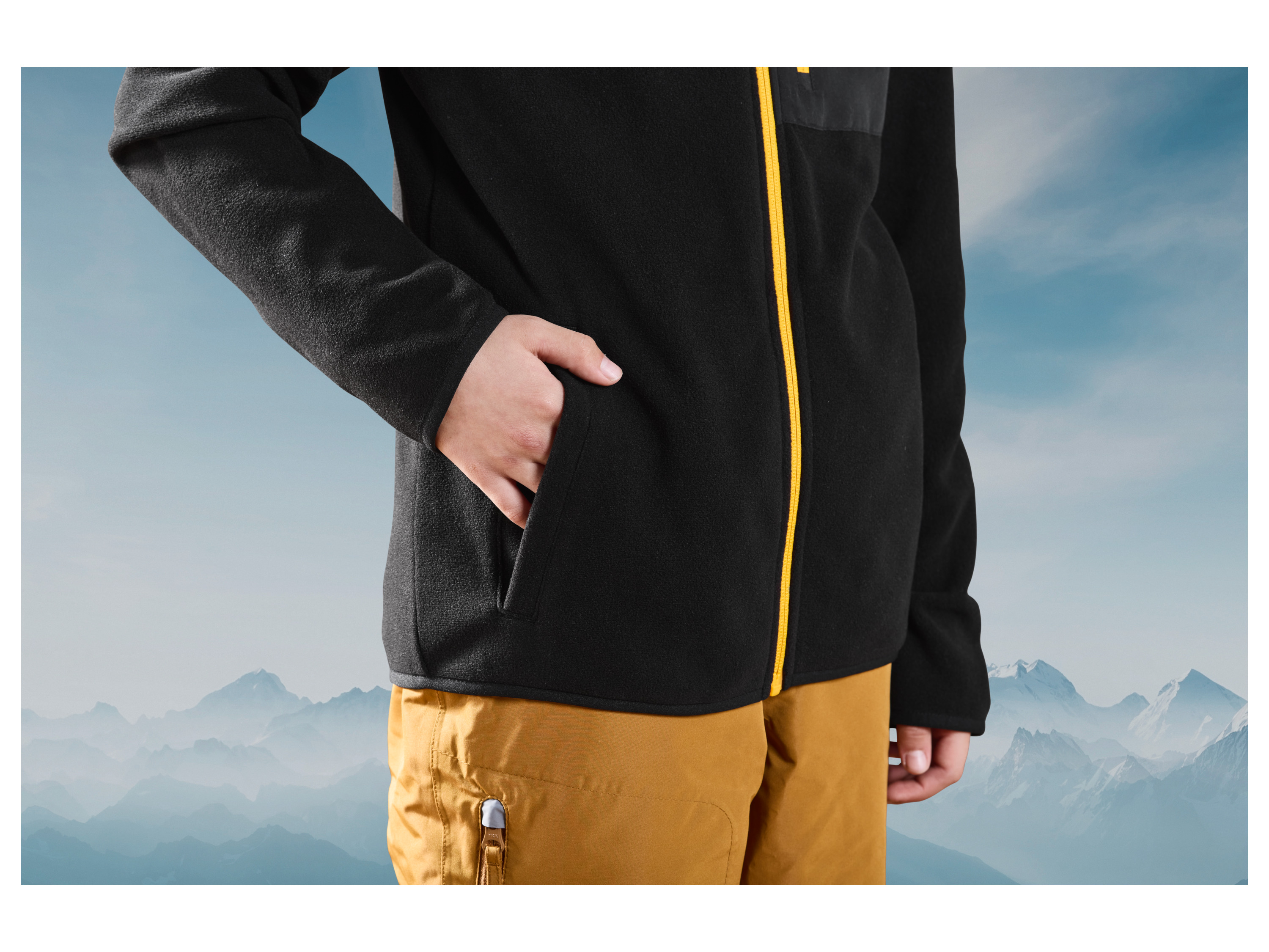 Thumbnail - CRIVIT Kinder Jungen Fleecejacke (Schwarz, 158/164)