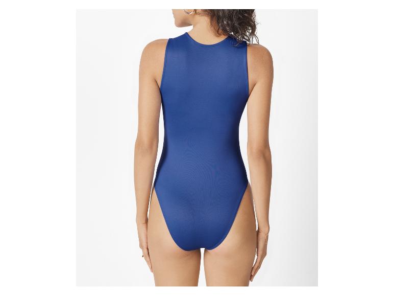 Marineblauer, einteiliger Badeanzug.