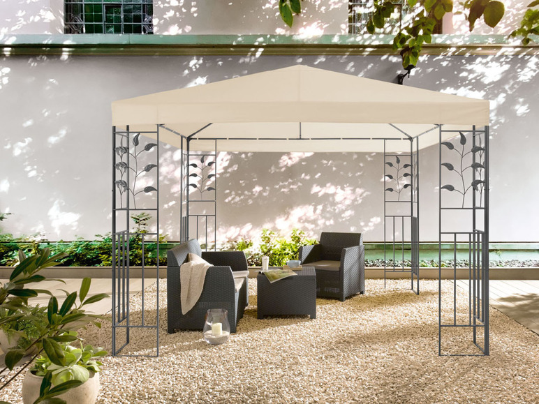 Gehe zu Vollbildansicht: Livarno Home Pavillon, 3 x 3 m, mit Stahlgestell, beige - Bild 2