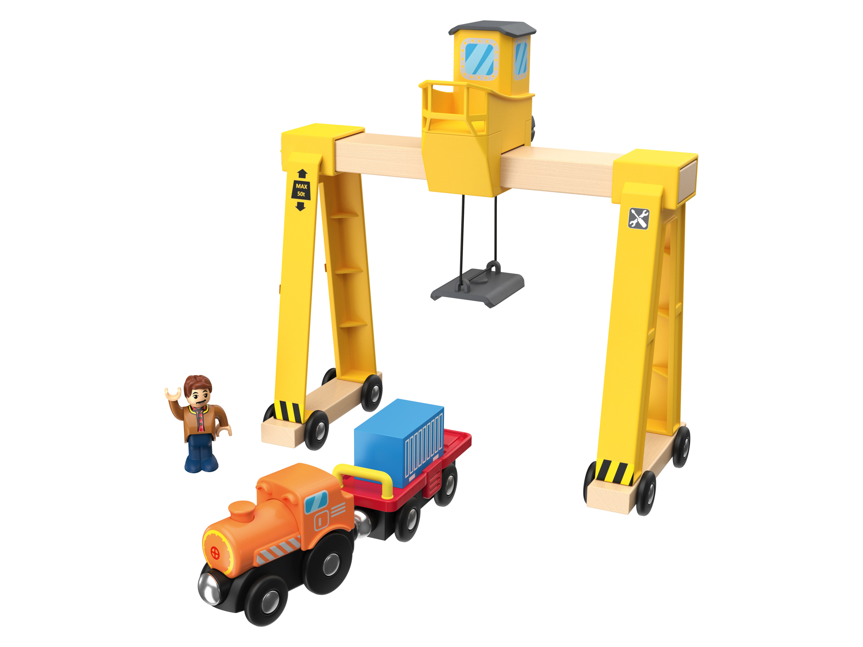 LUPILU® Verladekran / Tunnel / Bogenbrücke / Mechanischer Bahnübergang, 5-teilig / 7-teilig