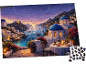 Puzzle mit einer wunderschönen griechischen Landschaft bei Sonnenuntergang.