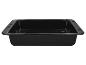 Schwarze rechteckige Backform mit Griffen