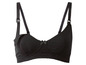 Ein schwarzer, gefütterter Still-BH mit Schleife.