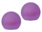 Zwei violette Kugeln mit sanftem Leuchten auf weißem Hintergrund.