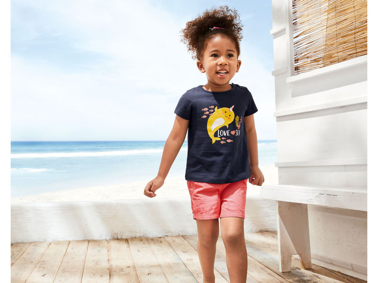 Gehe zu Vollbildansicht: lupilu® Kleinkinder Mädchen T-Shirt, 3 Stück, aus reiner Baumwolle - Bild 11