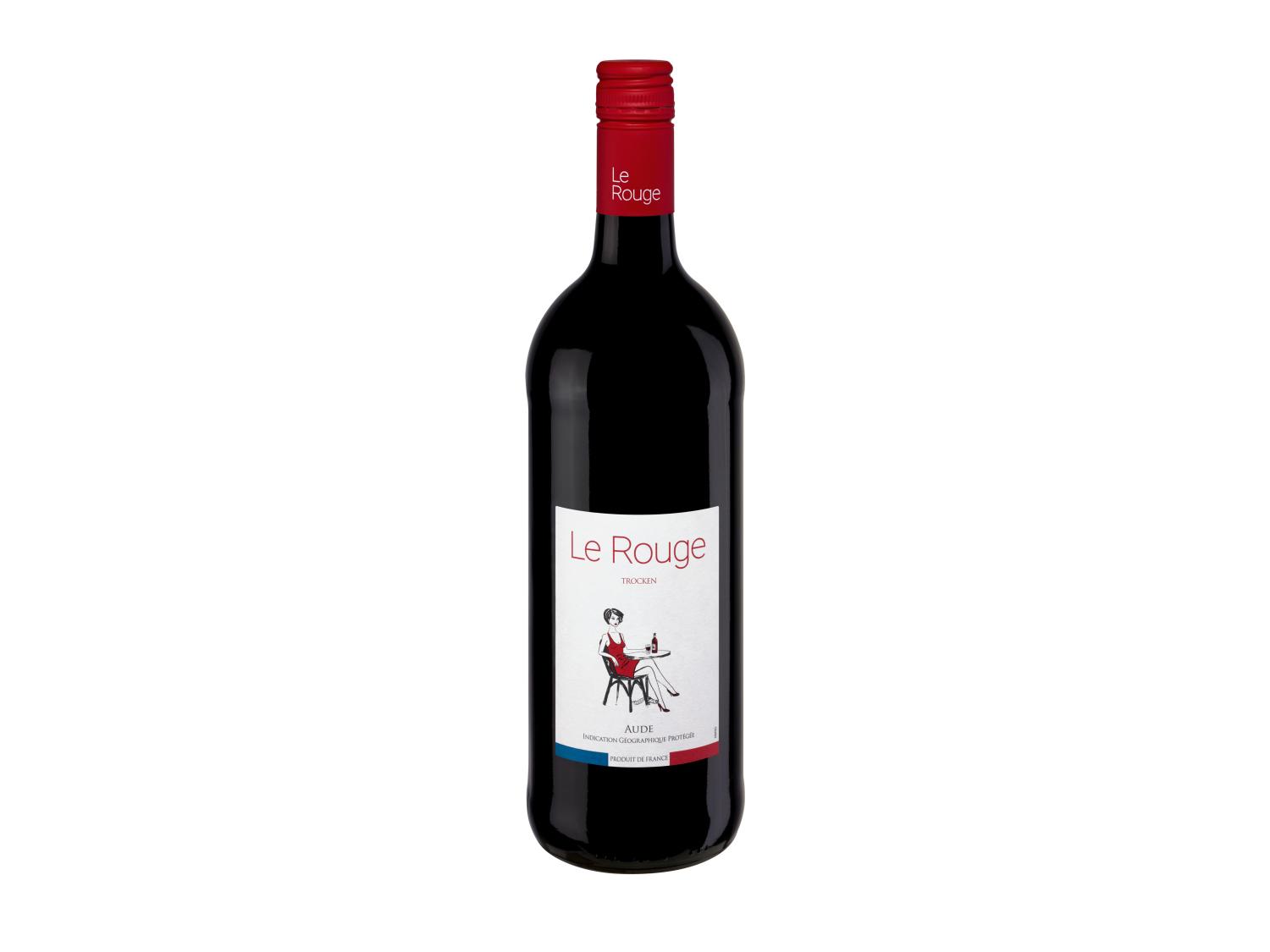 Le Rouge Aude IGP, trocken, Rotwein, 1l