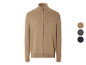 Beige Herren-Zipper-Pullover.