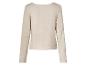 Beiges Langarmshirt für Damen, Rückansicht.