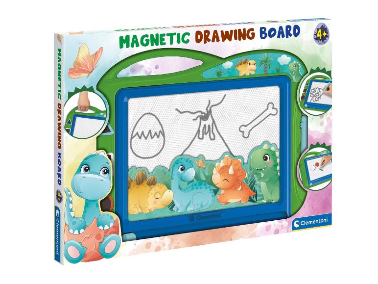 Clementoni Magnettafel mit Dinosaurier-Motiv für Kinder ab 4 Jahren.