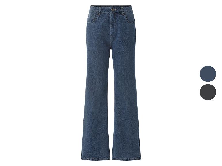 Blaue Schlagjeans mit zwei Farboptionen.