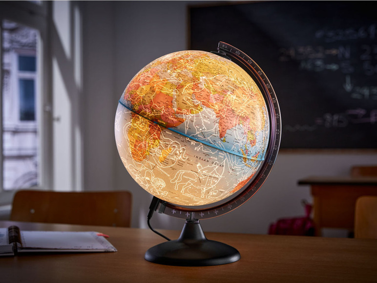 Gehe zu Vollbildansicht: LIVARNO home Tag- und Nacht-Globus mit Doppelbildeffekt, Ø 25 cm - Bild 3
