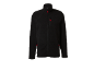 Schwarze Fleecejacke mit Reißverschluss und roten Akzenten