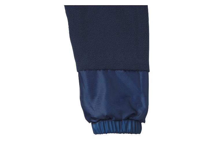 Blaue Fleecejacke mit elastischem Bündchen